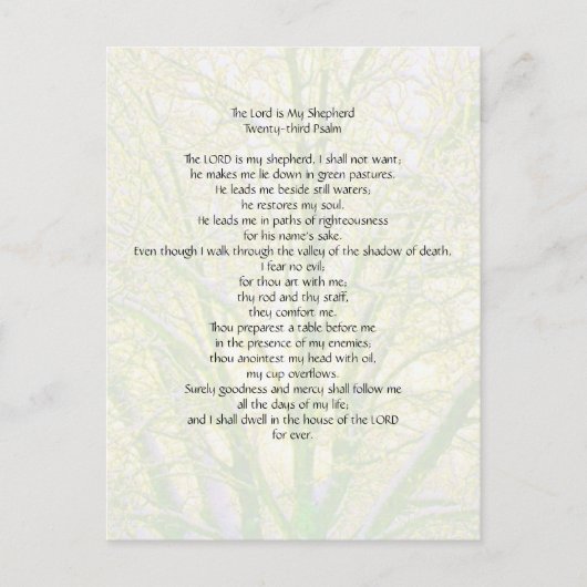 23. Psalm.. Postkarte (Vorderseite)