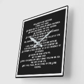 23 Psalm Quadratische Wanduhr (Winkel)