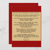 23. Psalm Rustikale Einladung (Vorne/Hinten)