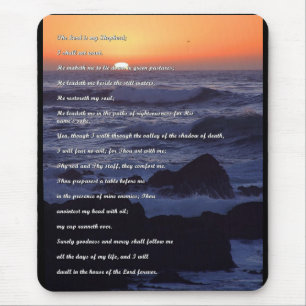 23. Psalm Shepherds Gebet Mousepad