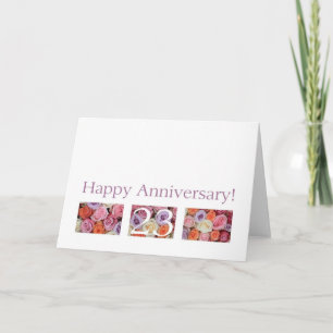 23. Rose zum Hochzeitstag Karte