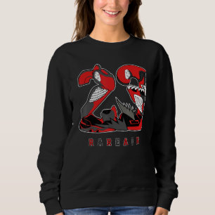 23 seltene Air Red Thunder 4s passend Sweatshirt