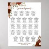 23 Tabelle Rustikale Rose Herbst Hochzeitstabelle Poster (Vorne)