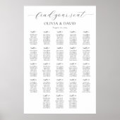 23 Tabellen Einfach Sitzplan finden Poster (Vorne)