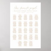 23 Tabellen Unsere Lieblings-Sitzkarte Poster (Vorne)