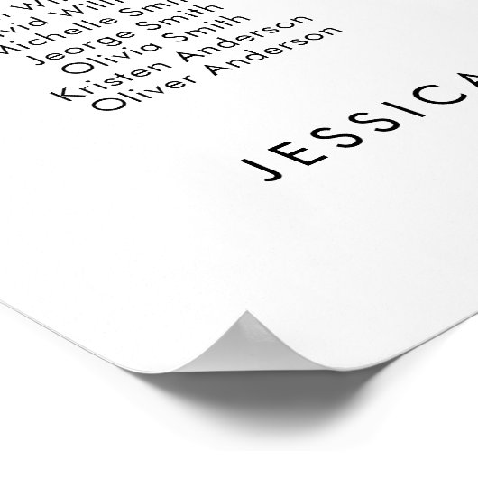 23 Tabellen Unsere Lieblings-Sitzplan Poster (Ecke)