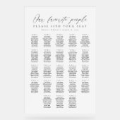 23 Tables Favorite People Acrylic Seating Chart Acrylschild (Vorderseite)