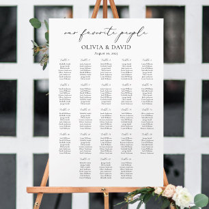 23 Tische einfach unsere Lieblings-Sitzkarte Poster