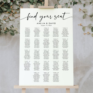 23 Tische Finde Deinen Platz Sitzplan Poster
