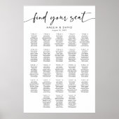 23 Tische finden Ihre Sitzkarte Poster (Vorne)