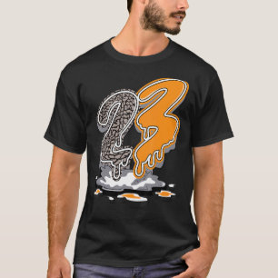 23 Tropfen Laser Orange 3s Matching T-Shirt