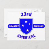 23. UNTERTEILUNG "AMERIKANISCHE" ERZEUGNISSE POSTKARTE (Vorne/Hinten)