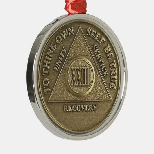 23 Year Sober Anniversary Medallion | Recovery Ornament Aus Metall (Rechts)