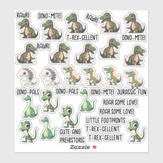 23pcs Dinosaurier Serie Custom-Cut Vinyl Sticker