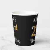 23rd Birthday Party — Fancy Script, Faux Gold Look Pappbecher (Links)