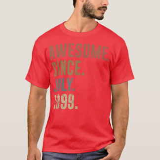 23rd Birthday Vintage Awesome Since July 1999  T-Shirt