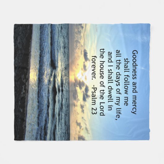 23RD PSALM SUNRISE FOTO DESIGN FLEECEDECKE (Vorderseite (Horizontal))