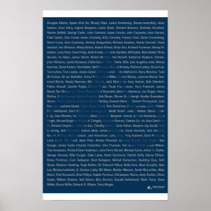 23x35 Druck - atheistische Kleiderrolle - Blau Poster