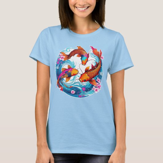 24082_Three Koi, Koi Art T-Shirt (Vorderseite)