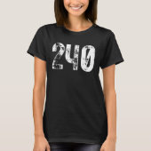 240 Area Code Germantown MD Mobiltelefonbereich T-Shirt (Vorderseite)
