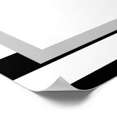240 Schwarz/Weiß Streifen Hochzeitstabelle Poster (Ecke)