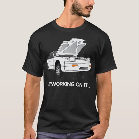 240er S13 Hatch Ich arbeite an IT Graphic T-Shirt (Vorderseite)