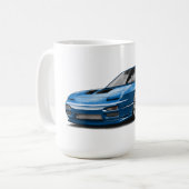 240sx blaues Auto Zeichnung Kaffeetasse (Vorderseite Links)