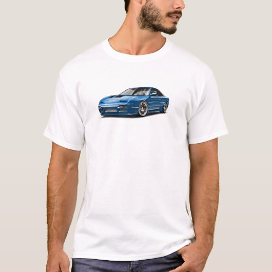 240sx blaues Auto Zeichnung T-Shirt (Vorderseite)