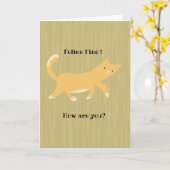 241010_friend_Cat_Feline_fine Karte (Gelbe Blume)