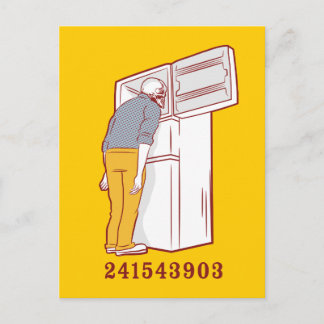 241543903 Gefrierfach humorvolles Hemd Postkarte