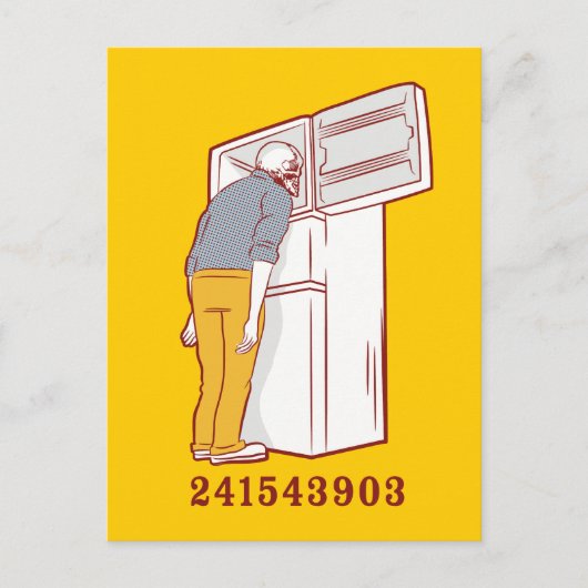 241543903 Gefrierfach humorvolles Hemd Postkarte (Vorderseite)