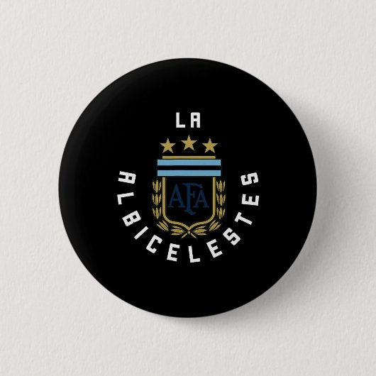 2425 Argentinien-Flagge Fußballtrikot-Kit Sportuni Button (Vorderseite)