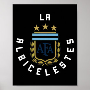 2425 Argentinien-Flagge Fußballtrikot-Kit Sportuni Poster