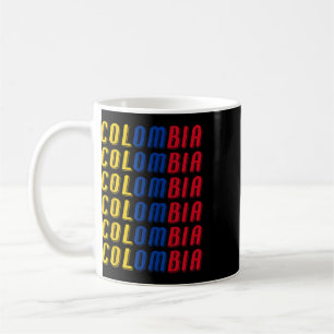 2425 Kolumbianische Flagge Fußballtrikot Sportunif Kaffeetasse