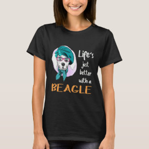 243 Leben einfach besser mit einem Beagle T-Shirt