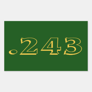 .243 Munitions-Aufkleber Rechteckiger Aufkleber