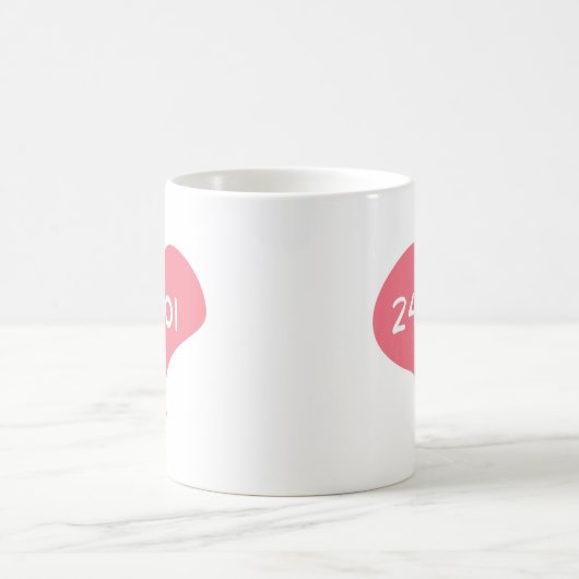 24601 Rosa Liebe Herz Kaffeetasse (Mittel)