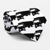 2475 Silhouetten SCHWARZE RIG-LKW-BODENTRANS Krawatte (Gerollt)
