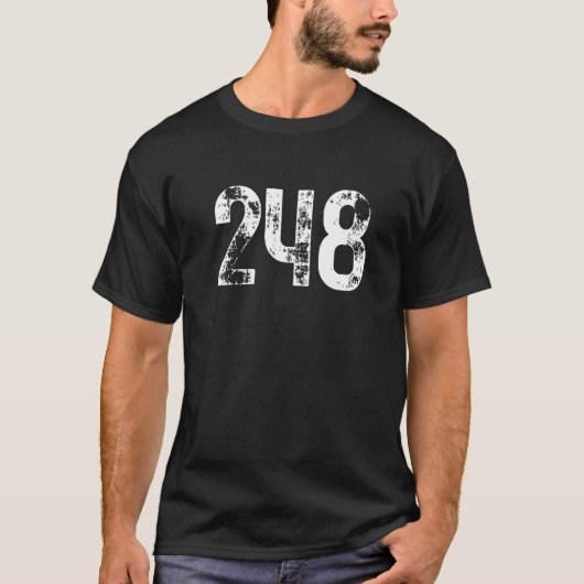 248 Area Code Troy MI Mobile Telephone Area Code 2 T-Shirt (Vorderseite)