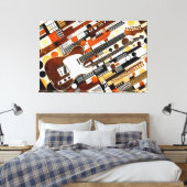 24_002, Gitarre, abstrakt, geometrisch, Art. Leinwanddruck (Insitu (Schlafzimmer))