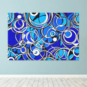 24_011, Geometrische Abstrakte Kunst Leinwanddruck (Insitu (Holzboden))