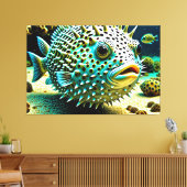 24_026, Puffer Fish, Leinwanddruck (Insitu (Wohnzimmer))