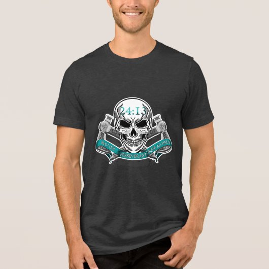 24:13 Skull Tri-Blend Shirt (Vorderseite)