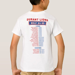 24-25 Durant Lions - GOLF - Löwen BOY ROSTER T-Shirt