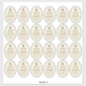 (24) 2,75" x 2" 8 oz Queenline Honey Jar Labels (Blatt)