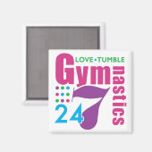 24/7 Gymnastik Magnet (Vorderseite/Rückseite)