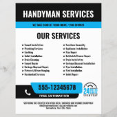 24/7 Handyman & Klempnerdienste BLACK BLUE Flyer (Vorne)