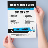 24/7 Handyman & Klempnerdienste BLACK BLUE Flyer (Hand)
