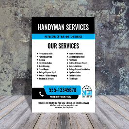 24/7 Handyman & Klempnerdienste BLACK BLUE Flyer
