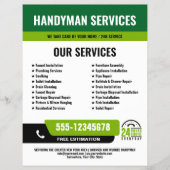 24/7 Handyman & Klempnerdienste BLACK GREEN Flyer (Vorne)